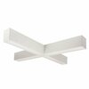 Nora Lighting "X" Shaped L-Line LED Indirect/Direct Linear, 6028lm/Selectable CCT, White finish, Motion Sensor NLUD-X334W/OS